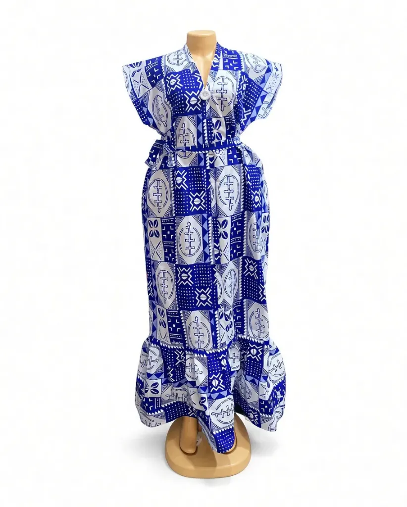 Dress short arm(blue with white)