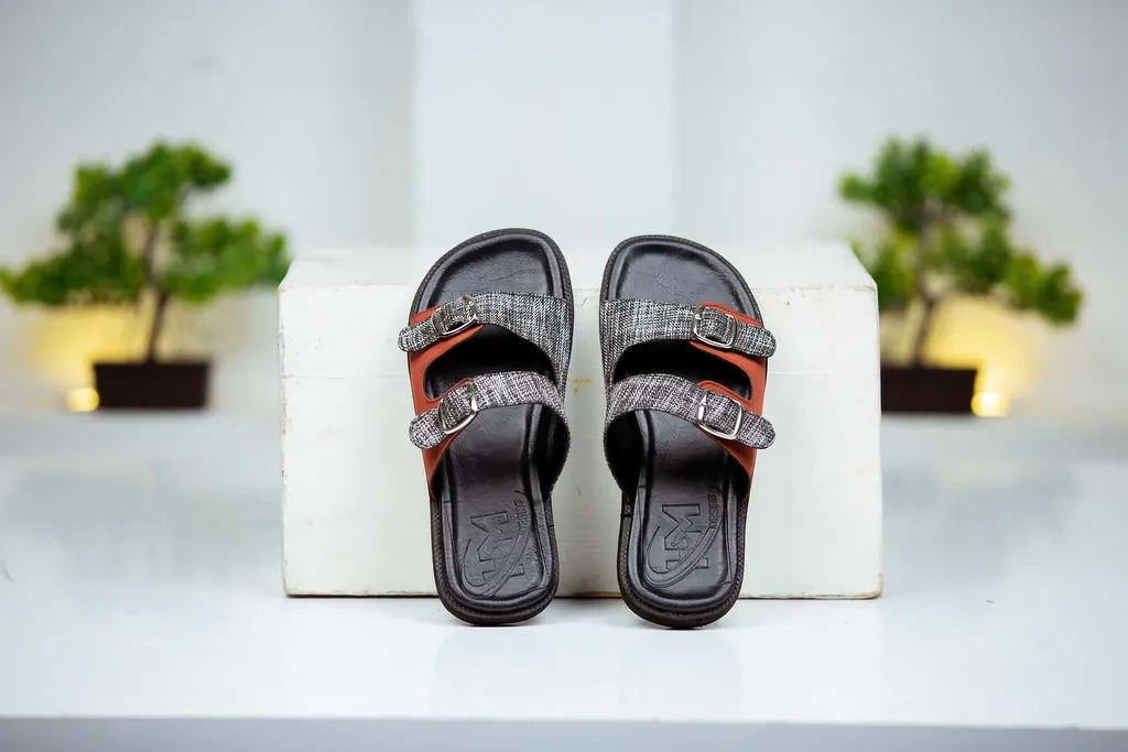 Open sandal (chocolate and black)