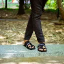Sandal white and black