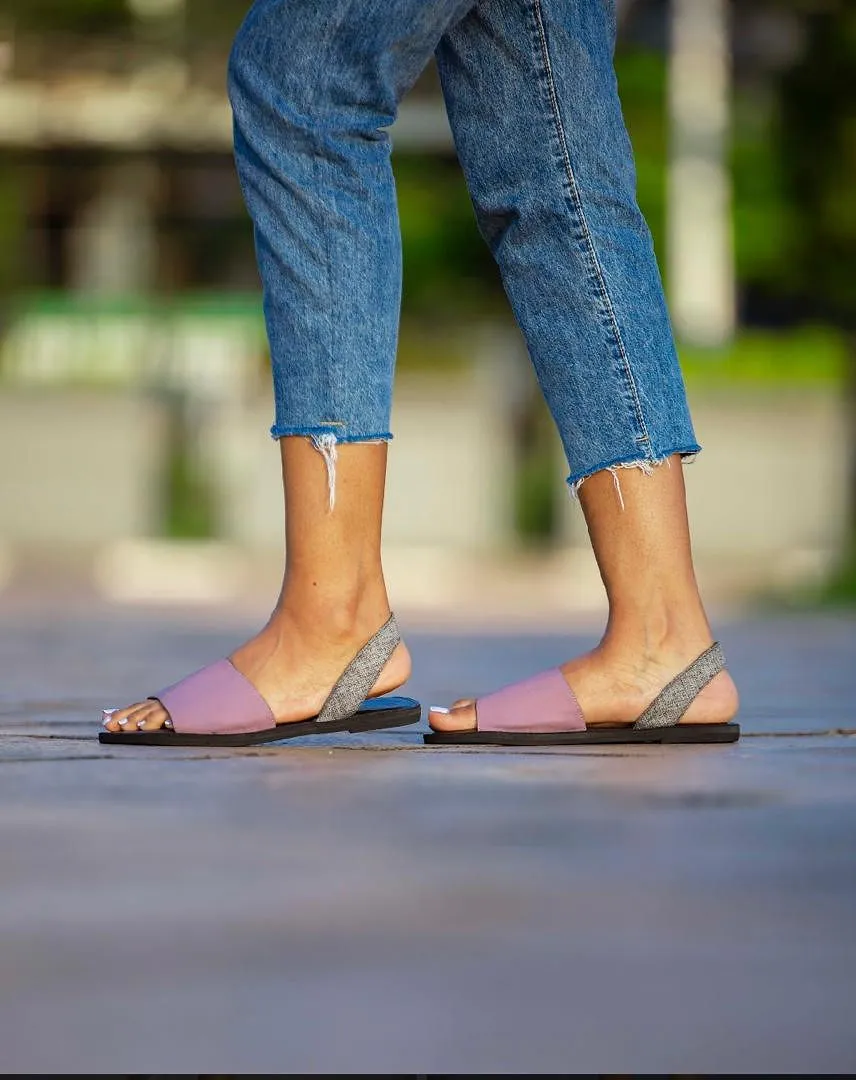 Sandal purple with white sling