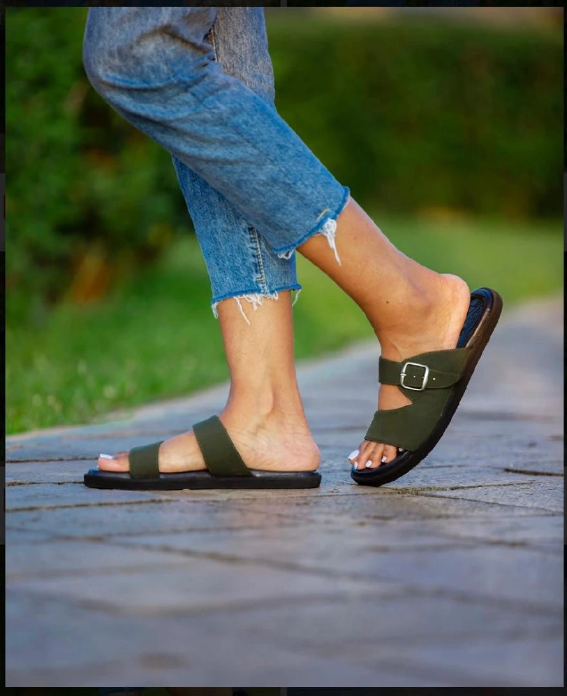 [R1VIG54] Sandal dark green
